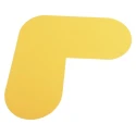 RS PRO Floor Sign Hazard Warning Self-Adhesive L Shaped PVC Yellow 200mm x 200mm 873-5912