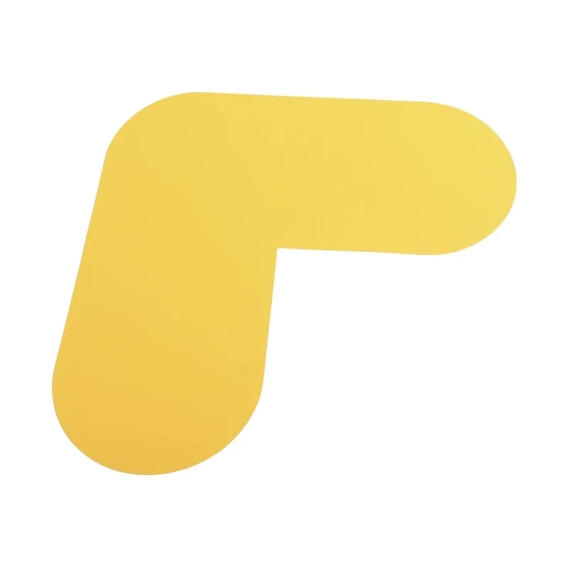 RS PRO Floor Sign Hazard Warning Self-Adhesive L Shaped PVC Yellow 200mm x 200mm 873-5912