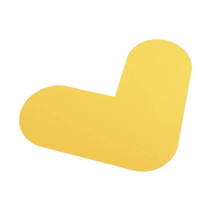 RS PRO Floor Sign Hazard Warning Self-Adhesive L Shaped PVC Yellow 200mm x 200mm 873-5912