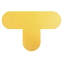 RS PRO Floor Sign Hazard Warning Sign T Shaped Self-Adhesive PVC Yellow 200mm x 300mm 873-5919