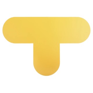 RS PRO Floor Sign Hazard Warning Sign T Shaped Self-Adhesive PVC Yellow 200mm x 300mm 873-5919