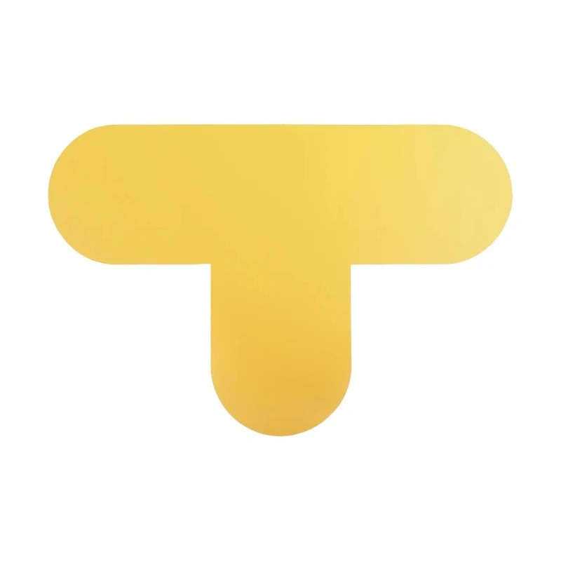 RS PRO Floor Sign Hazard Warning Sign T Shaped Self-Adhesive PVC Yellow 200mm x 300mm 873-5919