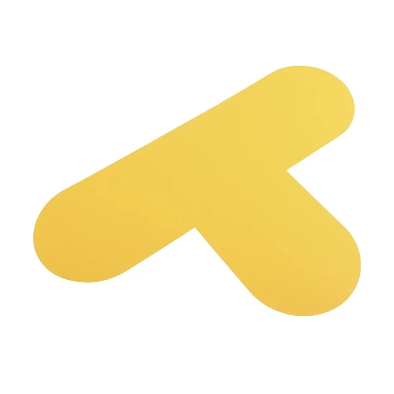 RS PRO Floor Sign Hazard Warning Sign T Shaped Self-Adhesive PVC Yellow 200mm x 300mm 873-5919