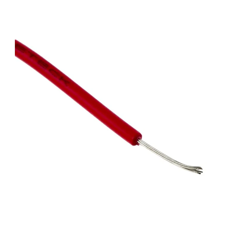 RS PRO Red 0.26 mm² 23 AWG Single Core Automotive Primary Hook Up Wire, 250V, 105°C Max, 100 m, Polyvinyl Chloride 873-8863