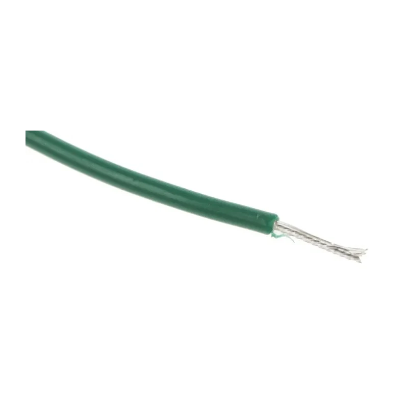 RS PRO Green 0.26 mm² 23 AWG Single Core Hook Up Wire, 3/0.07 mm Strands, 1.7 mm Diameter, 250 V, 105°C, 100 m 873-8867