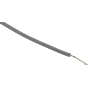 RS PRO Grey 0.33 mm² Hook Up Wire, 22 AWG, 17 x 0.16 mm Core Strands, 100 m Length, 6kV dc, Polyethylene Jacket 873-8996