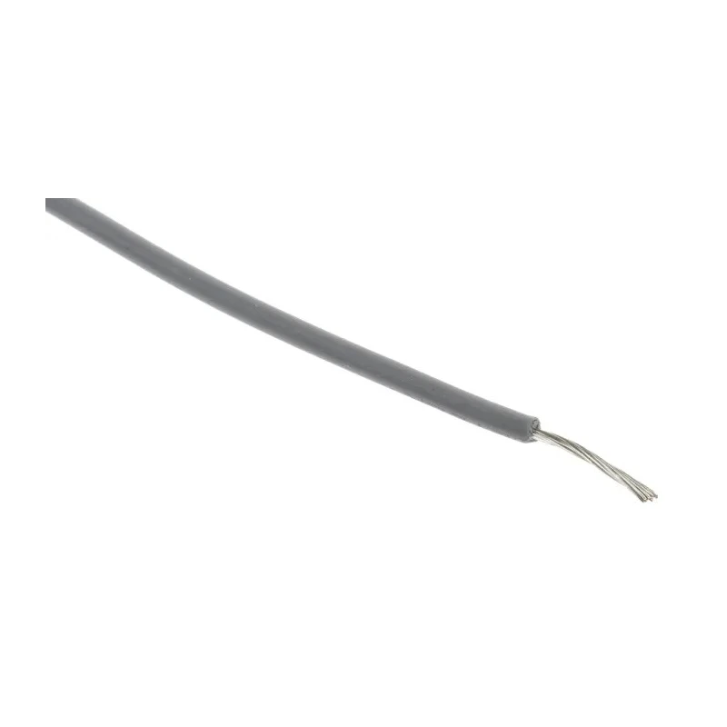 RS PRO Grey 0.33 mm² Hook Up Wire, 22 AWG, 17 x 0.16 mm Core Strands, 100 m Length, 6kV dc, Polyethylene Jacket 873-8996