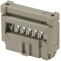 HARTING 20-Way 2 Row Female IDC Connector Cable Mount 320V AC 1A Gold Plated 09185206804