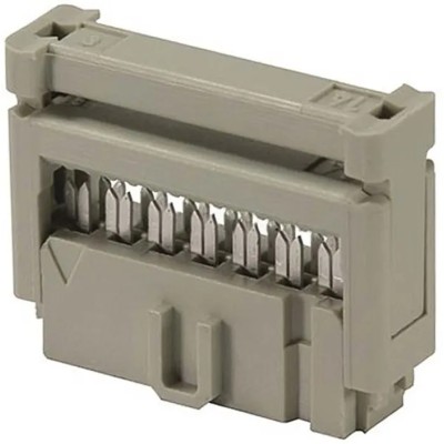 HARTING 20-Way 2 Row Female IDC Connector Cable Mount 320V AC 1A Gold Plated 09185206804