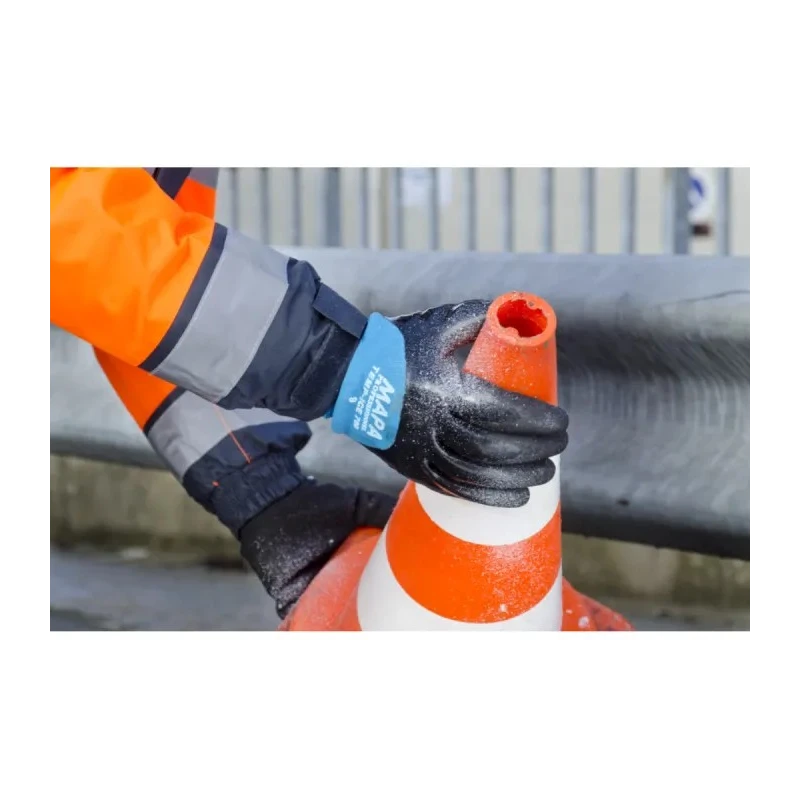 Mapa Blue Nitrile Coated Work Gloves, Size 8, Heat Resistant, EN 388 Certified 700