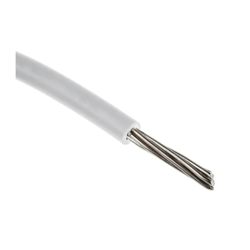 RS PRO White 0.13 mm² 26 AWG 7/0.16 mm Stranded Tinned Copper Hook Up Wire PVC Insulation UL1007 300V 80°C 100 m 874-0419