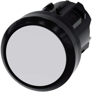 Siemens SIRIUS ACT 3SU10 Series White Momentary Push Button Head 22 mm Cutout IP69K, IP67, IP66 3SU1000-0AB60-0AA0