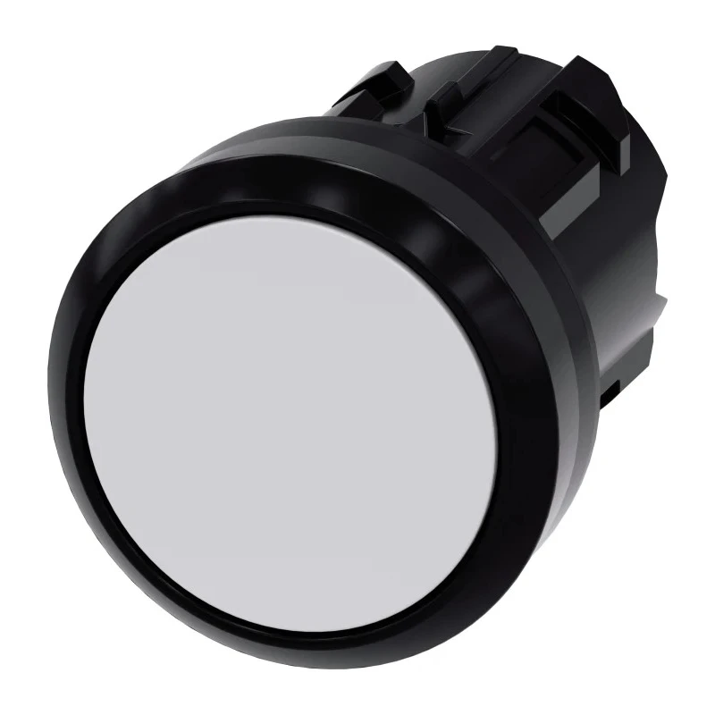 Siemens SIRIUS ACT 3SU10 Series White Momentary Push Button Head 22 mm Cutout IP69K, IP67, IP66 3SU1000-0AB60-0AA0