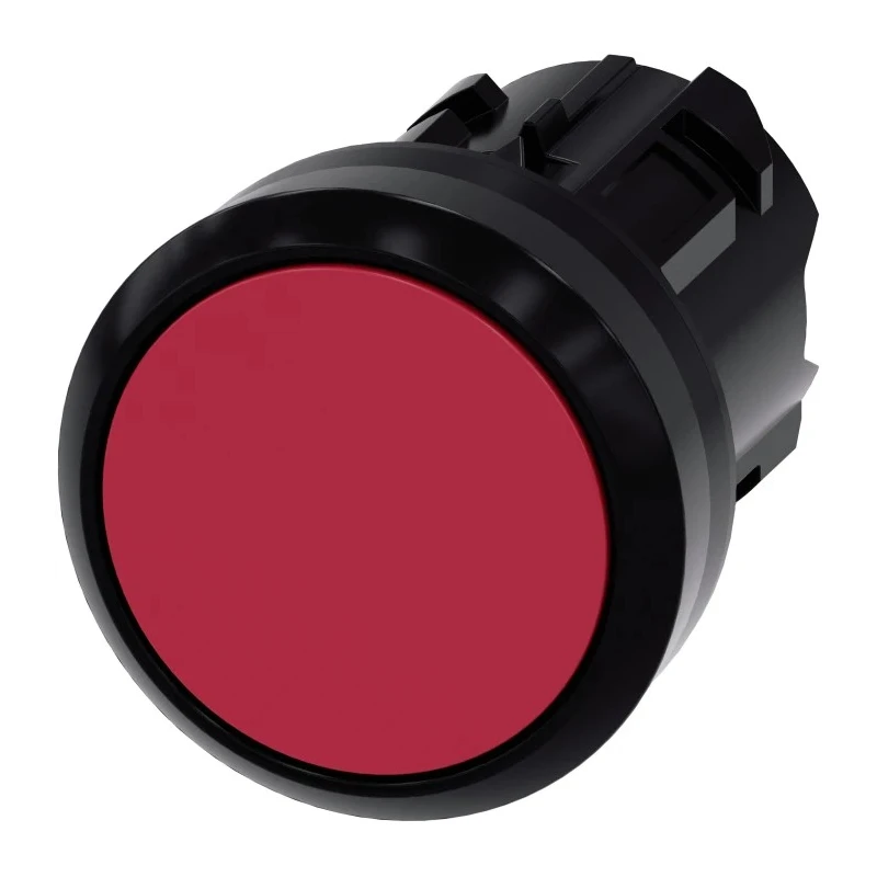 Siemens SIRIUS ACT 3SU10 Series Red Momentary Push Button Head, 22 mm Cutout, IP67 IP66 IP69K 3SU1000-0AB20-0AA0
