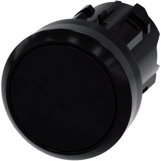 Siemens SIRIUS ACT 3SU10 Series Black Latching Push Button Head, 22 mm Cutout Diameter, IP69K IP67 IP66 3SU1000-0AA10-0AA0