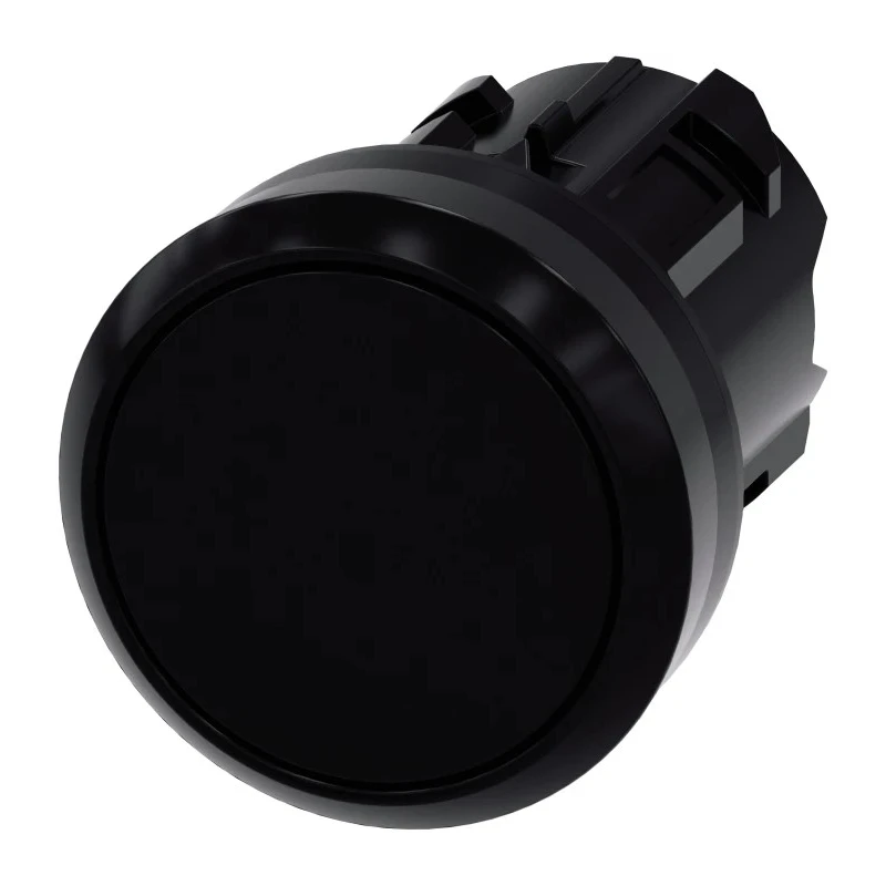 Siemens SIRIUS ACT 3SU10 Series Black Latching Push Button Head, 22 mm Cutout Diameter, IP69K IP67 IP66 3SU1000-0AA10-0AA0