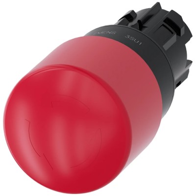 Siemens SIRIUS ACT 3SU10 Series Emergency Stop Push Button Head Twist Release Red 33.8mm Diameter 3SU1000-1GB20-0AA0