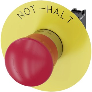 Siemens SIRIUS ACT 3SU11 Series Twist Release Emergency Stop Push Button Metal Red 22mm Cutout 1 NC IP20 3SU1150-1HB20-1CH0