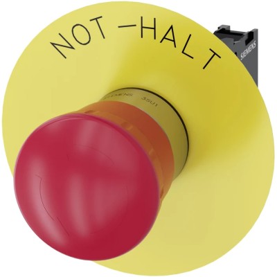 Siemens SIRIUS ACT 3SU11 Series Twist Release Emergency Stop Push Button Metal Red 22mm Cutout 1 NC IP20 3SU1150-1HB20-1CH0