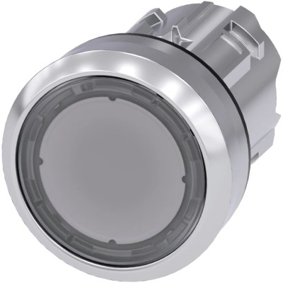 Siemens SIRIUS ACT 3SU10 Series Clear Momentary Push Button Head 22 mm Cutout Metal IP67 IP66 IP69K 3SU1050-0AB70-0AA0