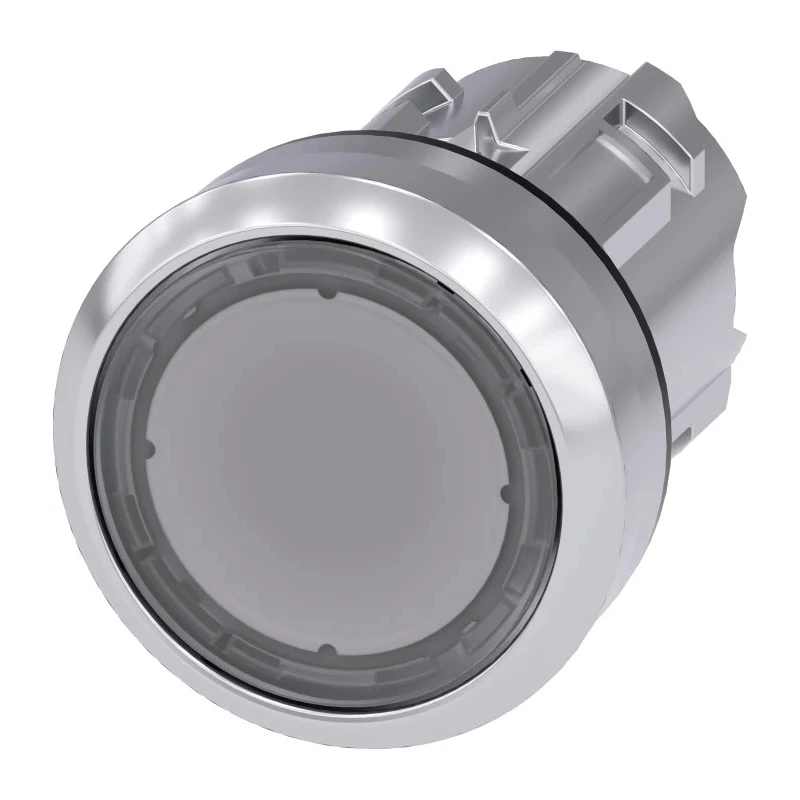 Siemens SIRIUS ACT 3SU10 Series Clear Momentary Push Button Head 22 mm Cutout Metal IP67 IP66 IP69K 3SU1050-0AB70-0AA0
