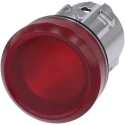 Siemens Red Pilot Light Head, 22 mm Cutout Diameter, Metal Body, IP66/IP67/IP69K Protection, Panel Mount 3SU1051-6AA20-0AA0