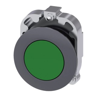 Siemens SIRIUS ACT Series Green Latching Push Button Head 30 mm Cutout IP69K, IP67, IP66 3SU1060-0JA40-0AA0