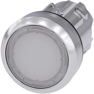 Siemens SIRIUS ACT 3SU10 Series White Momentary Push Button Head, 22 mm Cutout, IP69K, IP66, IP67 3SU1051-0AB60-0AA0