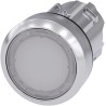 Siemens SIRIUS ACT 3SU10 Series White Momentary Push Button Head, 22 mm Cutout, IP69K, IP66, IP67 3SU1051-0AB60-0AA0