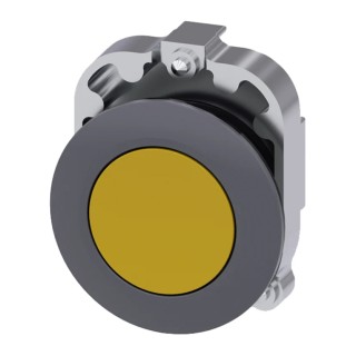 Siemens SIRIUS ACT 3SU10 Series Yellow Latching Push Button Head Metal 30 mm Cutout IP66 IP67 IP69K 3SU1060-0JA30-0AA0