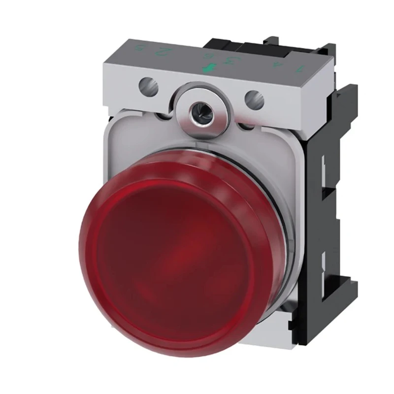 Siemens Panel Mount Red LED Pilot Light, SIRIUS ACT 3SU11 Series, 22 mm Cutout, 24 V AC/DC, IP20, Round 3SU1152-6AA20-1AA0