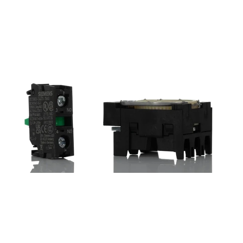 Siemens SIRIUS ACT 3SU15 Series Contact Block, 6A Current Rating, Screw Terminal, 500 V AC/DC Voltage 3SU1500-1AA10-1BA0