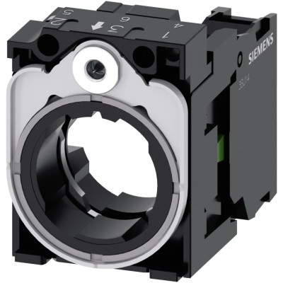 Siemens SIRIUS ACT 3SU15 Series Contact Block, 500 V ac, 500 V dc, 6A Current Rating, Screw Terminal, LED 3SU1550-1AA10-1BA0