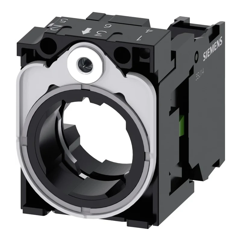 Siemens SIRIUS ACT 3SU15 Series Contact Block, 500 V ac, 500 V dc, 6A Current Rating, Screw Terminal, LED 3SU1550-1AA10-1BA0