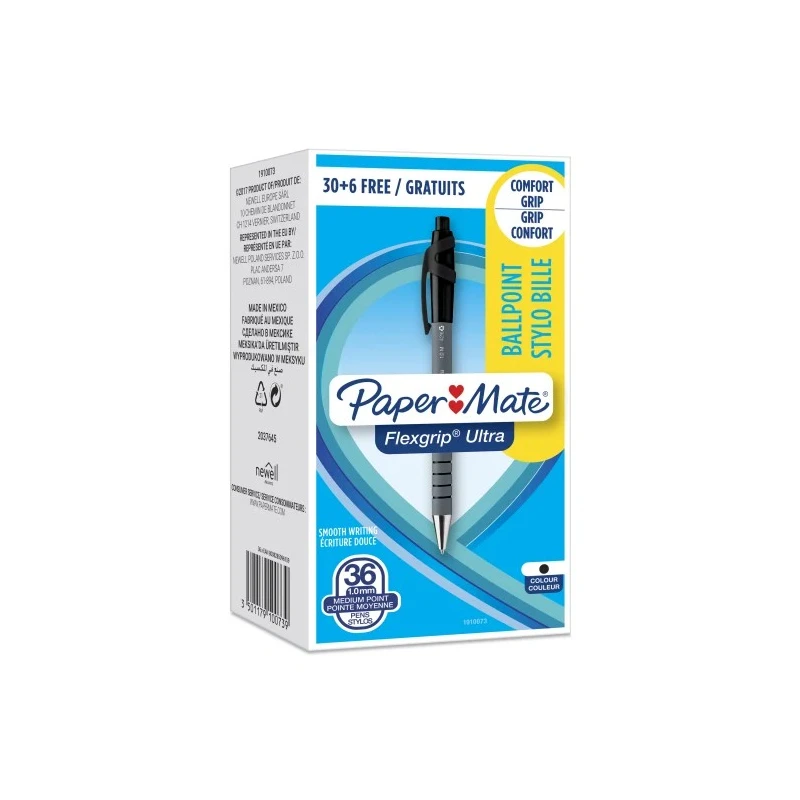 Paper Mate Black Ink Ball Point Pen 1 mm Tip Size 1910073