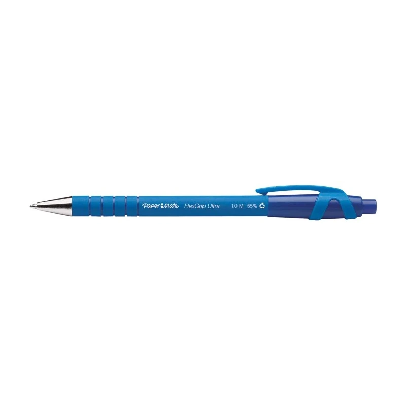Paper Mate FlexGrip Ultra Retractable Ball Point Ink Pen Blue 1 mm Tip Size 1910074