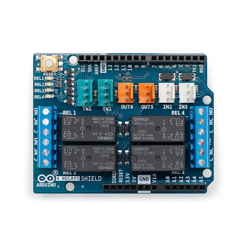 Arduino 4 Relays Shield High Load Power Delivery Arduino Shield 5V 48V A000110