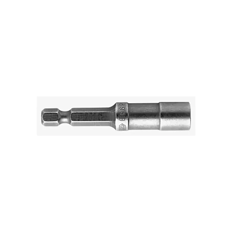 Facom Short Snap Ring Bit Holder Drive 1/4 Inch 6.35 mm, Overall Length 57 mm EF.6P1