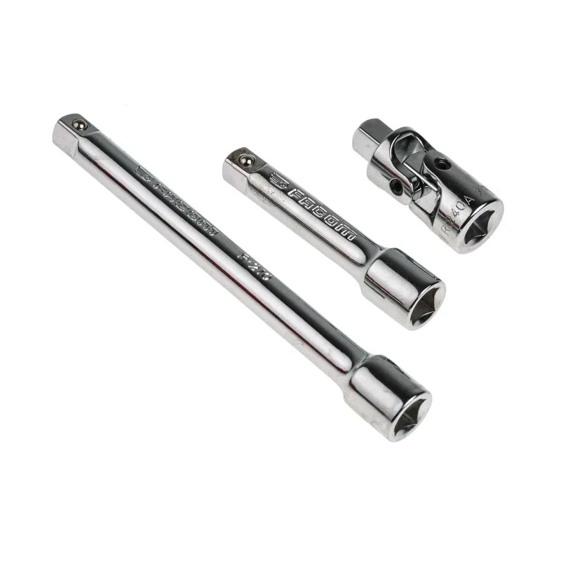 Facom 27-Piece 1/4 in 12 Point Socket & Bit Set RL.NANO112 Chrome Vanadium Steel, Bright Chrome Finish, 152mm Length