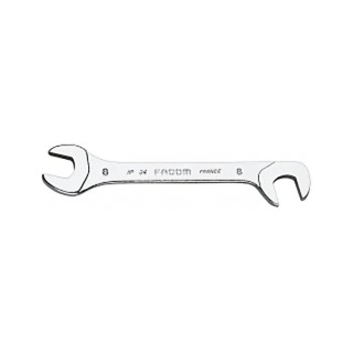Facom Open End Spanner Metric 6 mm, Satin Chrome Finish, Hinge Sub Type, 80mm Overall Length 34.6