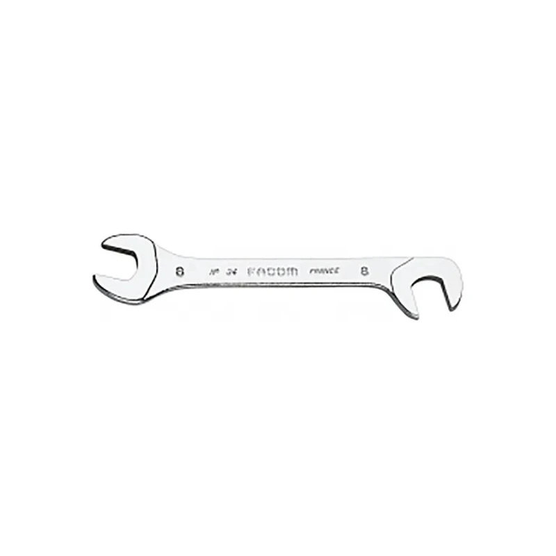 Facom Open End Spanner Metric 6 mm, Satin Chrome Finish, Hinge Sub Type, 80mm Overall Length 34.6