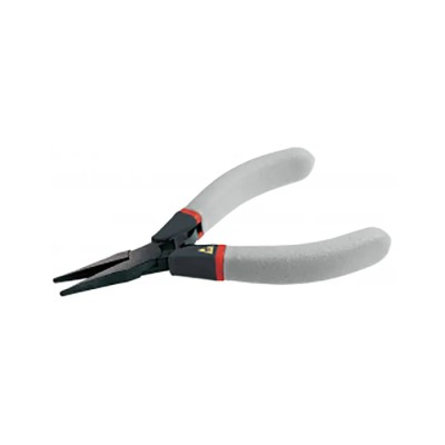 Facom Flat Nose Plier Flat Nose, 125mm Overall, Steel Chrome Finish, Comfort Grip Handle, ESD Safe 420.E