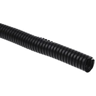 RS PRO 16 mm Nominal Diameter Flexible Split Electrical Plastic Conduit, Uncoated, Black 875-0249