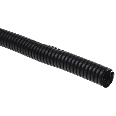 RS PRO 16 mm Nominal Diameter Flexible Split Electrical Plastic Conduit, Uncoated, Black 875-0249