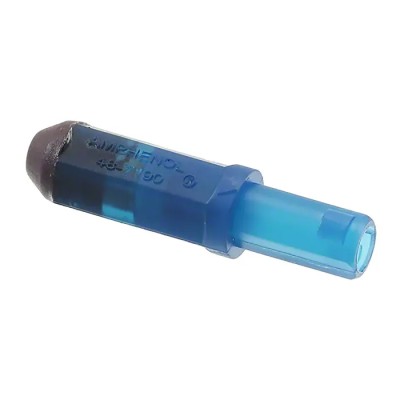 Amphenol Aerospace 48 Wire Splice Connector Blue Uninsulated Nickel Crimp 29.72mm 7.62mm 48-7190