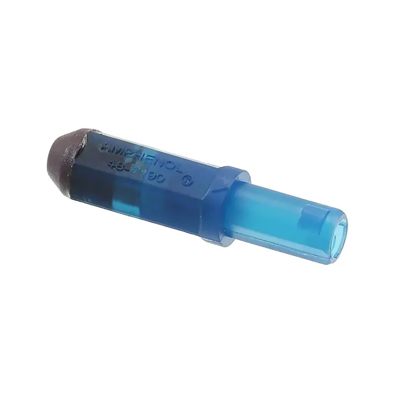 Amphenol Aerospace 48 Wire Splice Connector Blue Uninsulated Nickel Crimp 29.72mm 7.62mm 48-7190