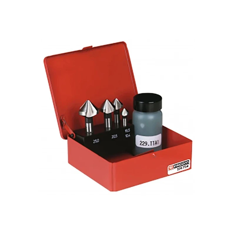 Facom Steel Countersink Drill Bit Set 25 mm Head Diameter 90° Angle 4 Piece(s) 229.TTJ4