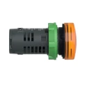 Schneider Electric Panel Mount Orange LED Pilot Light Harmony XB5 22 mm Cutout 24V AC/DC IP66 Round XB5EVB5