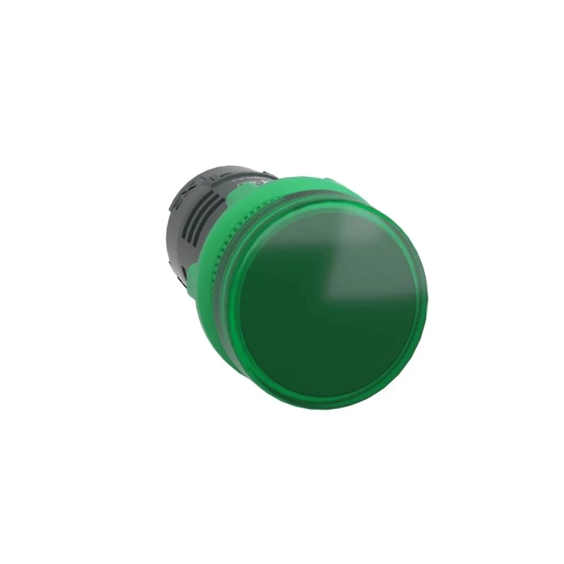 Schneider Electric Panel Mount Green LED Pilot Light, Harmony XB5, 24V ac/dc, 22mm Cutout, IP66, Round XB5EVB3