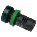 Schneider Electric Panel Mount Green LED Pilot Light, Harmony XB5, 24V ac/dc, 22mm Cutout, IP66, Round XB5EVB3